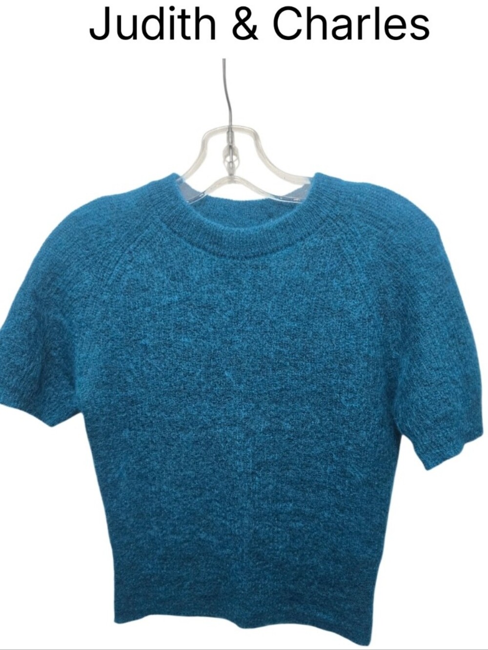 NWOT Judith & Charles Short-Sleeve Mohair & Wool Blend Sweater Sz S